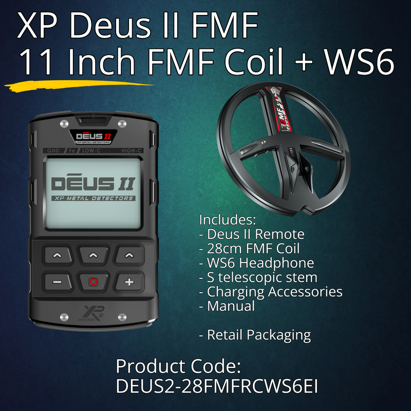 XP Deus II Metal Detector with WS6 Headphone Bundle